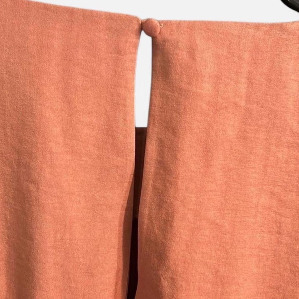 Gilli mauve pink midi dress with a cinched waist and black side bows. Small - Picture 5 of 6